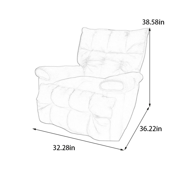 Elbeni, Grayish Blue, Rocker/Swivel