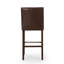 Tabouret de bar rembourré de 30,5 po de hauteur avec dossier et repose-pieds en métal pour îlot de cuisine-787616666