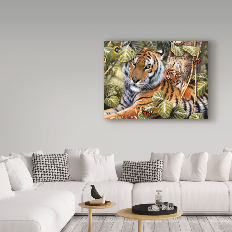 « tiger fondatrices », reproduction d’art sur toile tendue, H 14 po x l 19 po x P 2 po
