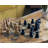 Homeware Olive Wood Chess Set – Handmade 15" Rustic Mediterranean Chess Board with 32 Carved Pieces