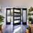 Custom Iron Door Pros Aria 48 in. x 81 in. Iron and Glass 5 -Lite 5 Panel Prehung Front Entry Door