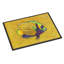 Tapis tropical pour porte d’intérieur anti-dérapants en moutarde-14952335