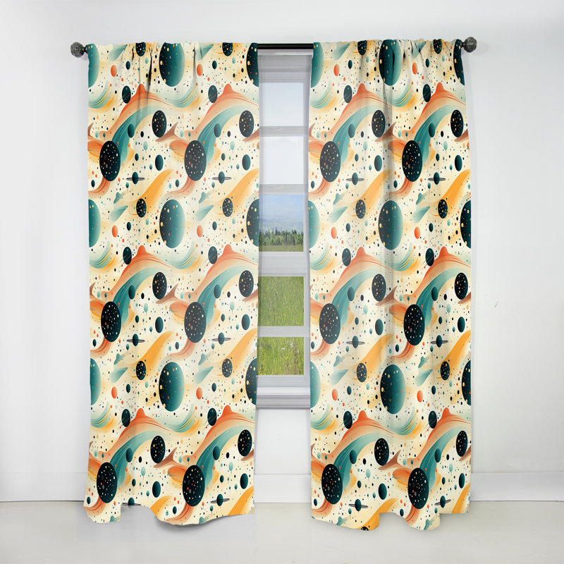 Cosmic Landscape I - Rideau moderne - Velours obscurcissant - 1 panneau, L 52 po x L 63 po
