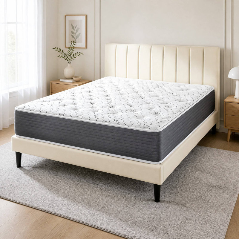 EloraHome Medium Firm Hybrid Mattress,Individually Wrapped Pocket Coils Innerspring Mattress with Breathable Knit Fabric, Motion Isolation Spinal Support for Pressure Relief, 10-Year Warranty