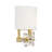 Dahlia 1-Light Wall Sconce in Warm Brass
