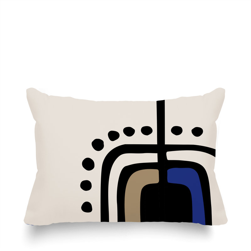Coussin lombaire réversible intérieur / extérieur Sofi Minimalist, H 18 po x l 25 po, Marine