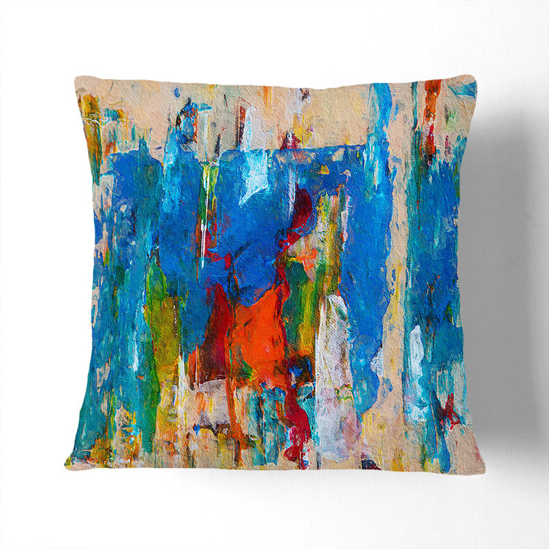 Abstract Square Cushion, Black, 55 x 55 cm