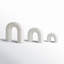 Cole And Grey Marble Arched Abstract Sculpture With Various Sizes