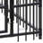 Vidaxl Dog Kennel Black Powder-Coated Steel Extra Large Doors