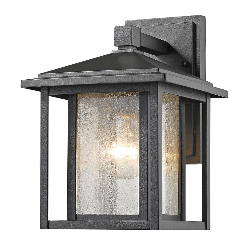 Lanterne murale d'extérieur à 1 ampoule Iwan, Noir, H 12,75 po x l 10 po x 9 P