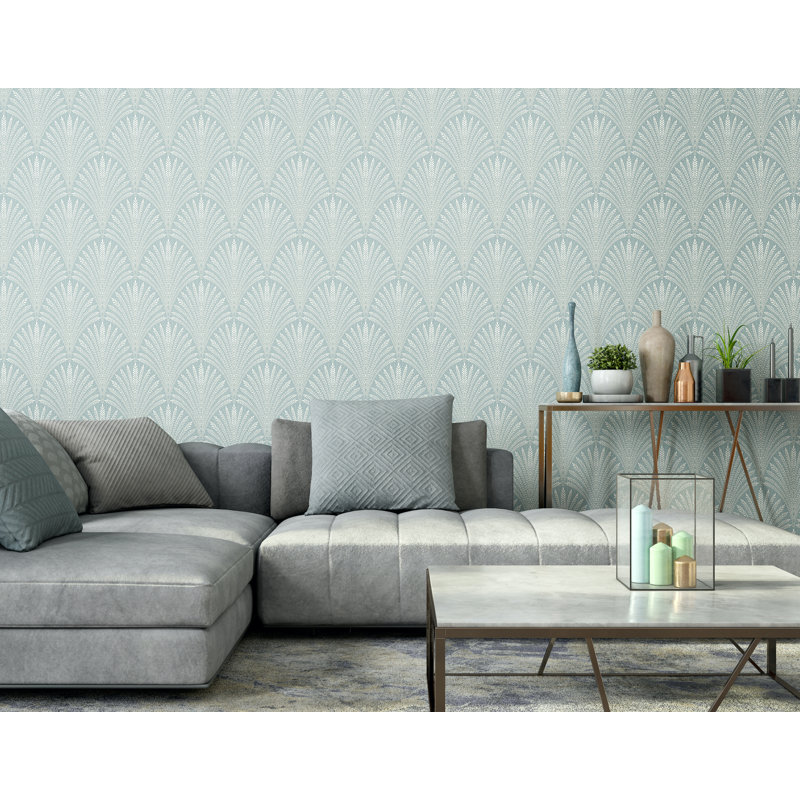 Lerryn 10m x 50cm Matte Wallpaper Roll, Blue