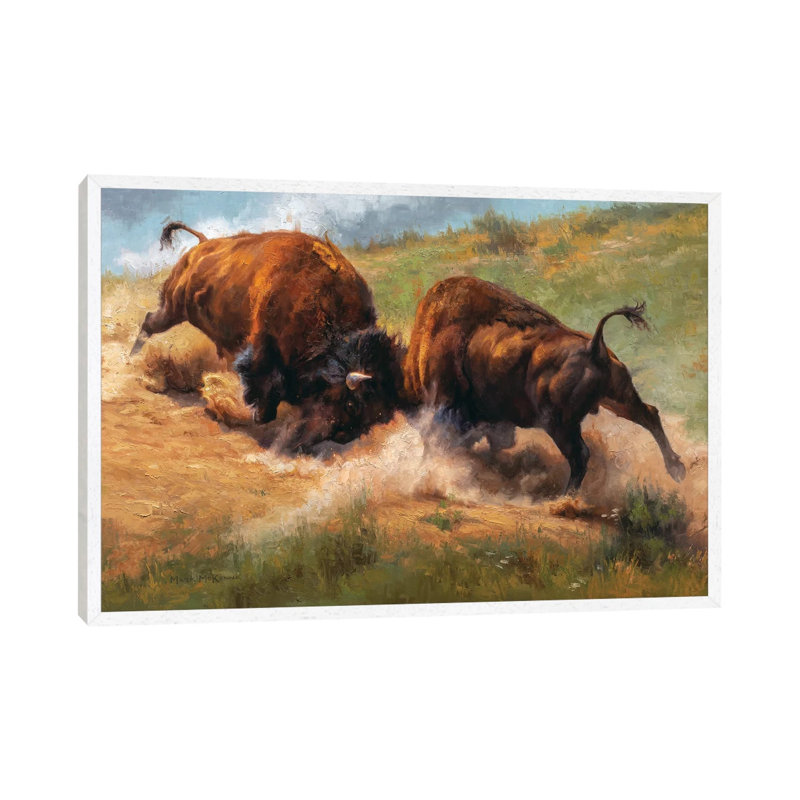 Thunder Clap 1 Piece Painting on Canvas, 45.72cm H x 66.04cm W x 3.81cm D, White Framed