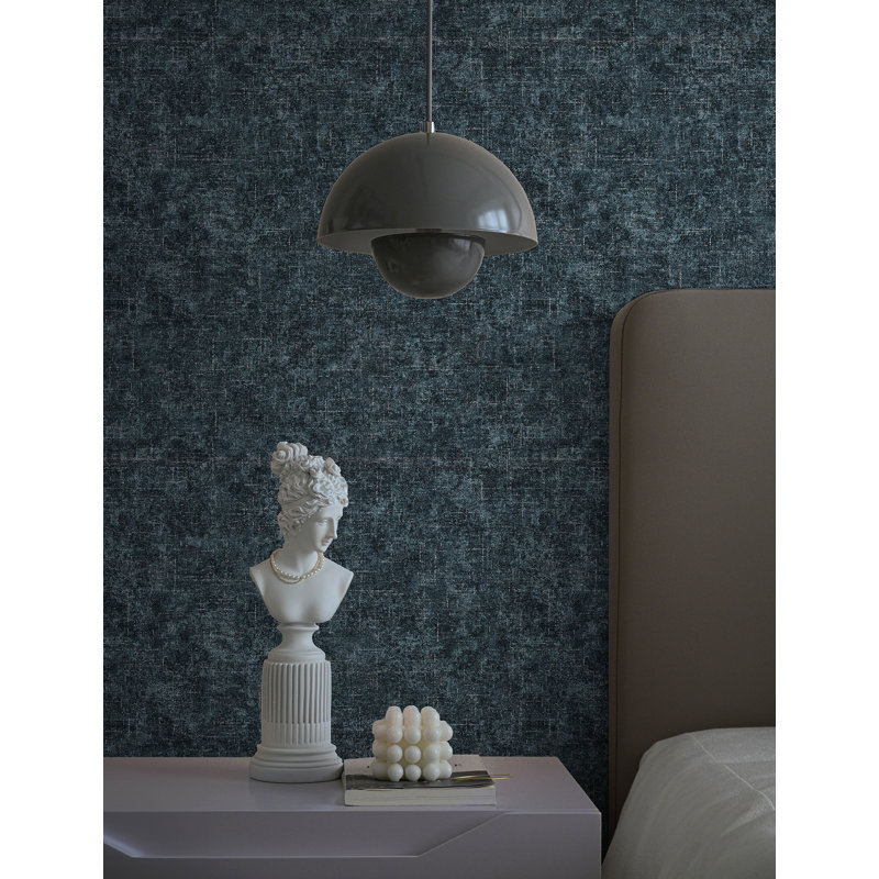 Rouleau de papier peint L 33 pi x l 20,9 po Keiley Beloit, Indigo