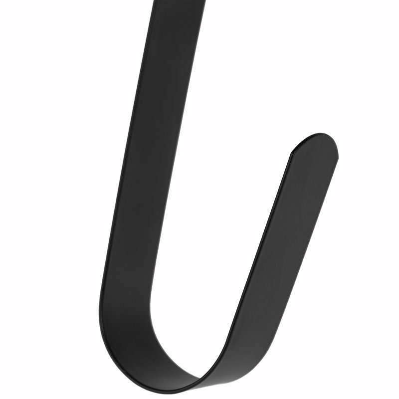 RN'D Hooks, Black, 12" H x 4" W x 1" D