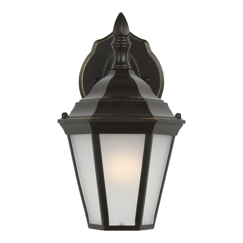 Bakersville Small One Light Outdoor Wall Lantern from Generation Lighting , No, Heirloom Bronze/Frosted, Antique Bronze