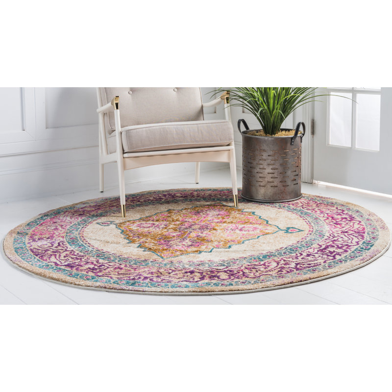 Sepe Oriental Indoor Rug, Round 6'1"