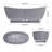 Fslefay 65'' Stone Resin Freestanding Soaking Tub, Modern Round Solid Surface Bathtub with Integrated Slotted Overflow & Drain-121303094