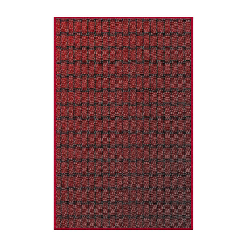 Tapis de zone marron à motifs, Rectangle 4 pi x 6 pi