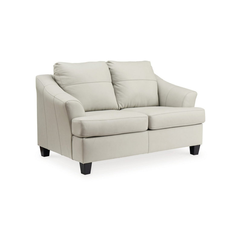 Causeuse moderne de 65 po avec coussin de dossier Modern Leather Geno
