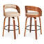 Tabouret de comptoir pivotant moderne de 26 po avec cadre en bois cintré-572163344-763709909