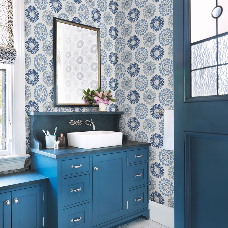 Pamela Floral Roll, Blue