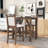 Bibeta 3 - Piece Extendable Trestle Dining Set, Wood Table with Drop Leaf and Upholstered Chairs-1438325811-1438325809-1438325808