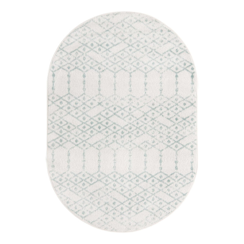 Igon Geometric Indoor Rug, Oval 4' x 6'