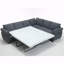 Canapé-lit, canapé-lit gigogne 2 en 1, canapé-lit 6 places, canapé-lit modulaire en forme de L, canapé à rivets, grand canapé-lit combiné de 104 po dans le salon, gris foncé