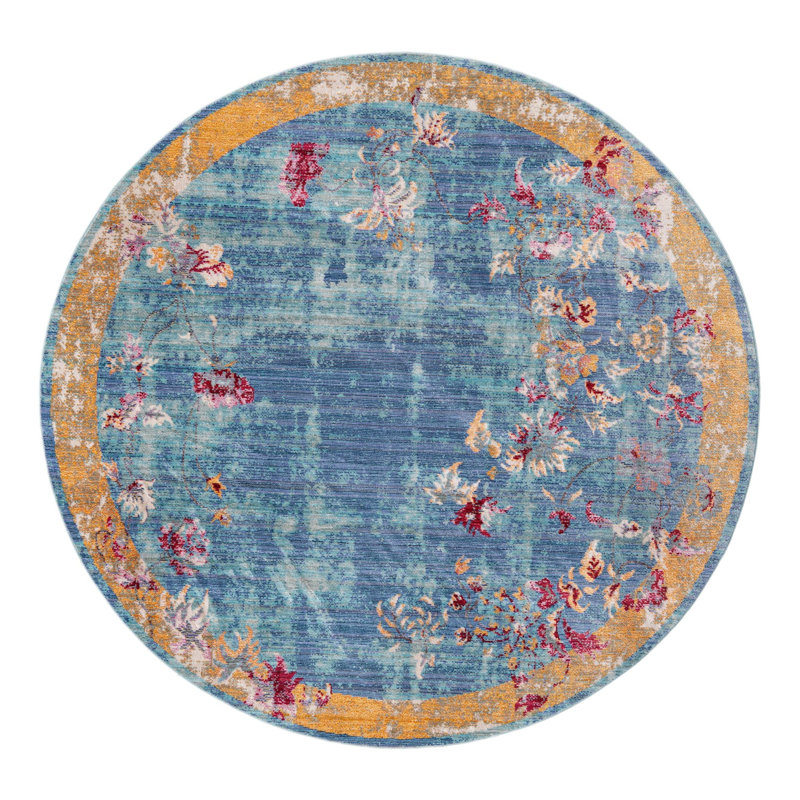 Glenys Oriental Indoor Rug, Round 6'1"