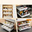 Organisateur d'armoire coulissant, paquet extensible de 2 pièces (tirer vers l'élargissement), tiroir coulissant robuste avec ruban adhésif, pour armoires de cuisine