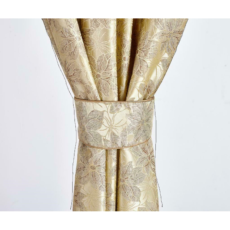 Pedoulas Room Darkening Curtain Pair, Gold, 168cm Width x 228cm Drop