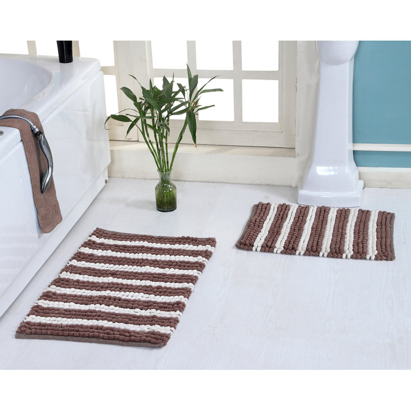 Tapis de bain en coton luxueux 2 pièces 100%