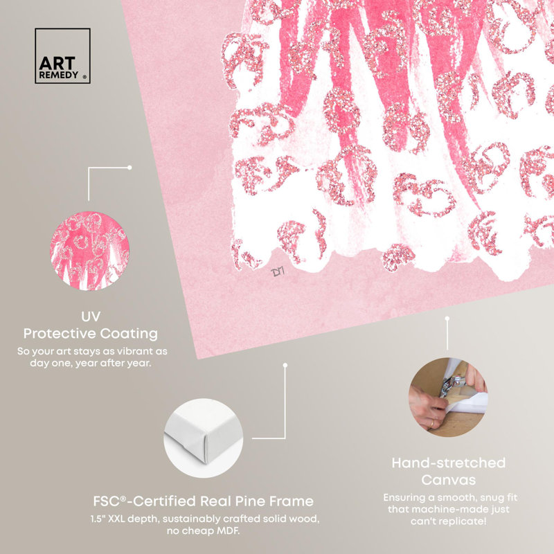 «Pink Dress and Bow», impressions sur toile par , H 24 po x l 16 po, Toile tendue