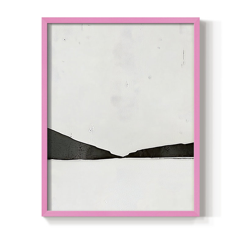 «Abstract Abstract», reproduction encadrée - prête à être accrochée - fabriquée aux États-Unis, H 29 po x l 23 po, Rose