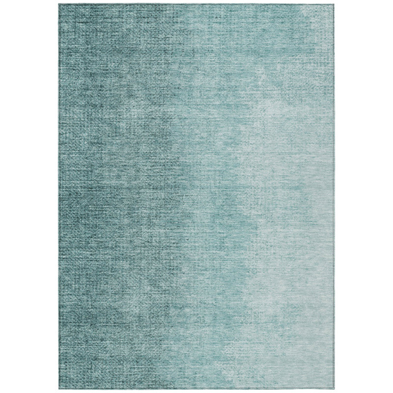 Tapis extérieur bleu sarcelle et turquoise 9 'X 12'