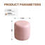 30cm Small Round Faux Leather Upholstered Ottoman-1061551657