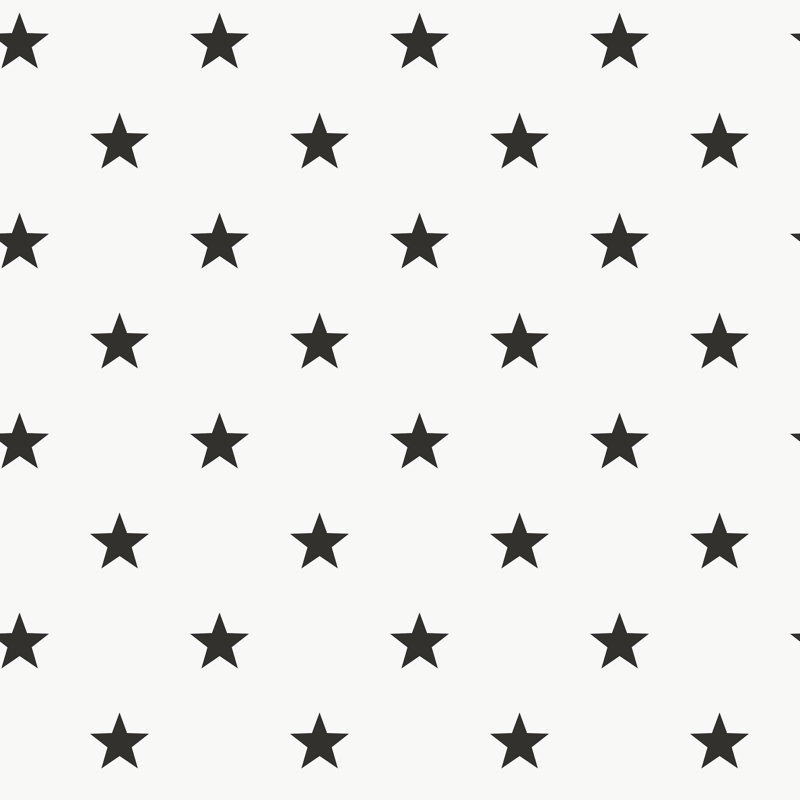 Kids and Teens Collection Stars Wallpaper, Black