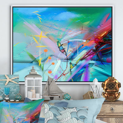 «Abstract Colorful Seascape IX», reproduction d'impression sur toile