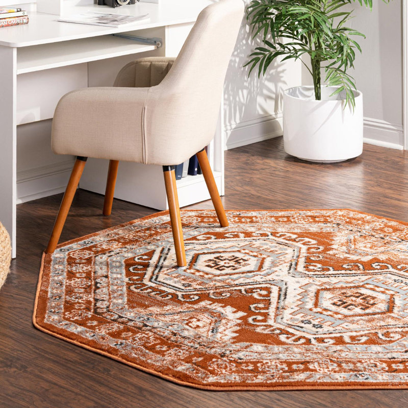Filey Oriental Indoor Rug, Octagon 7'10"