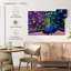 Paon éblouissant sur toile-741558384