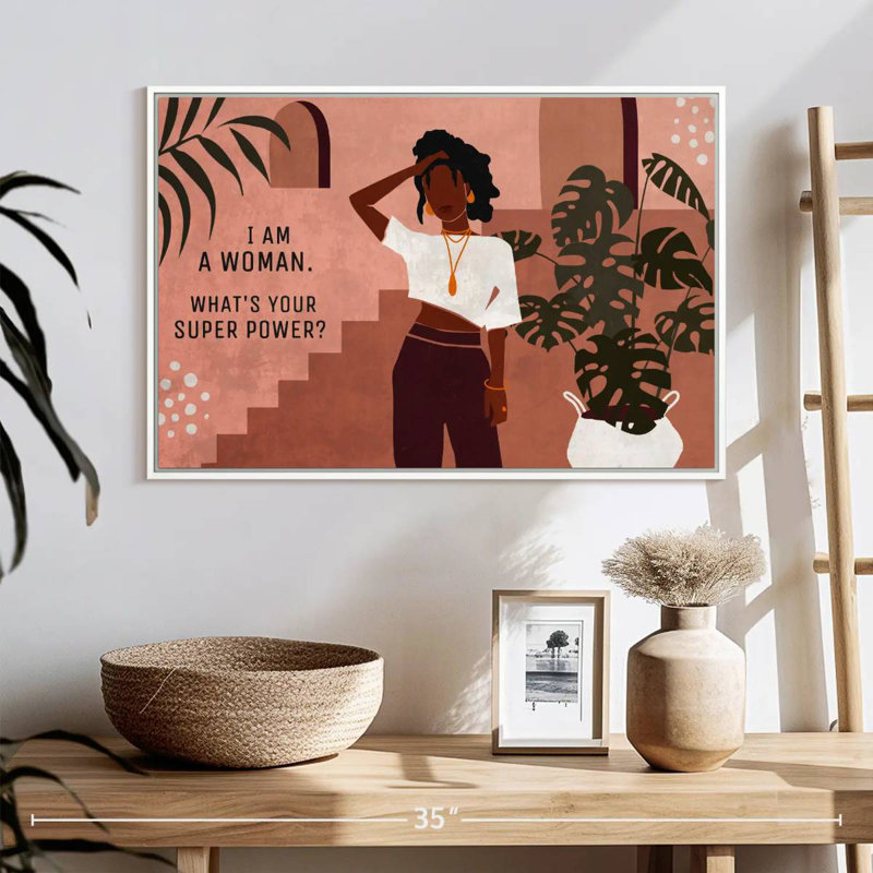 I Am A Woman II, 25 po x 17 po, Cadre flottant blanc