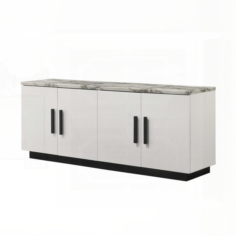 Console avec plateau en faux marbre