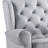 Zeger Gray Fabric Glider Chair With Swivel