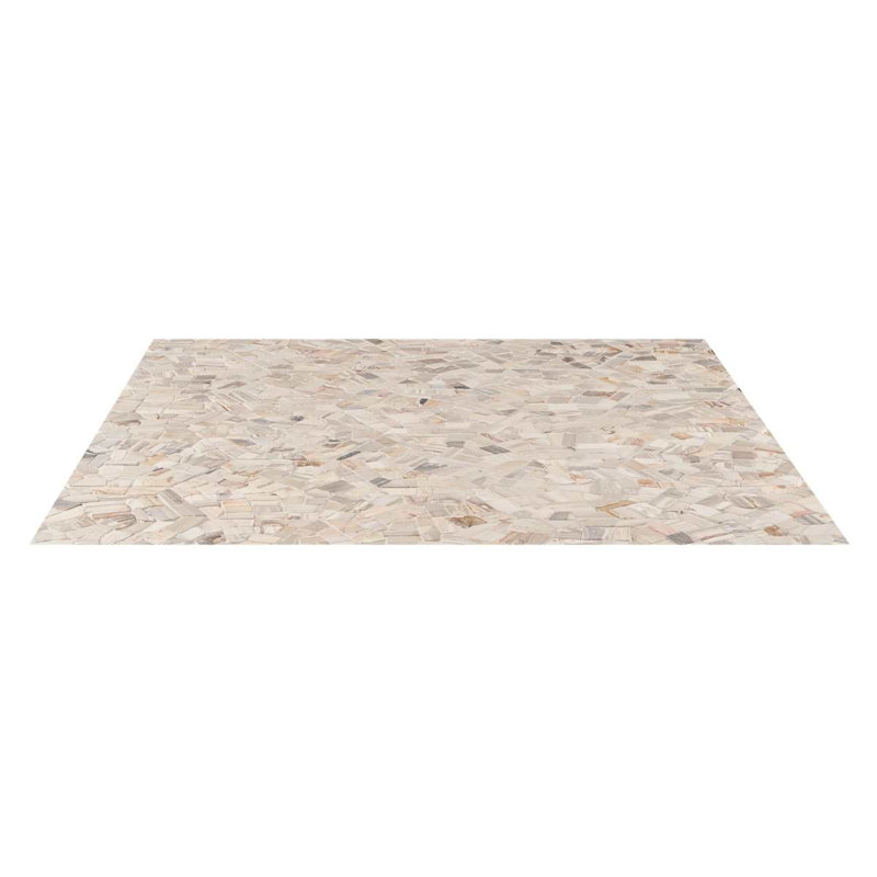 Fossil 10" Hexagon Tumbled Petrified Stone Mosaic Tile