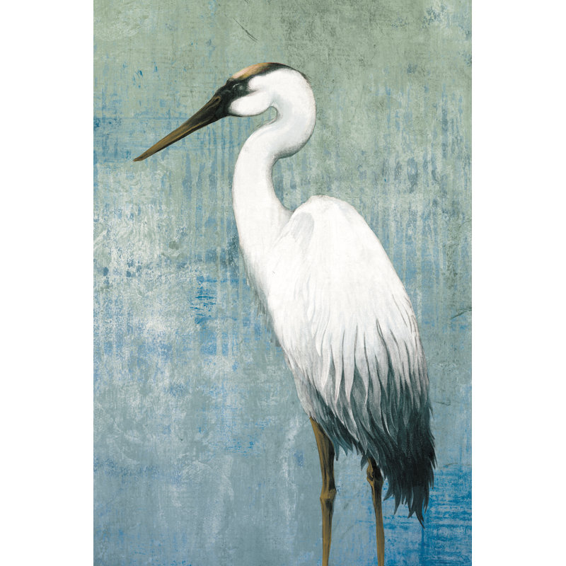 Majestic Heron II sur toile, H 18 po x l 12 po
