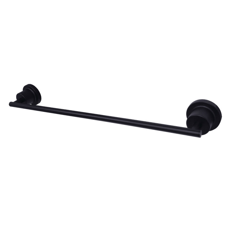 Barre à serviettes murale simple 18,88 po Concord, Noir mat