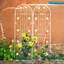 Paquet de 4 treillis de jardin en métal 71 po x 19,7 po antirouille pour plantes grimpantes-589155080