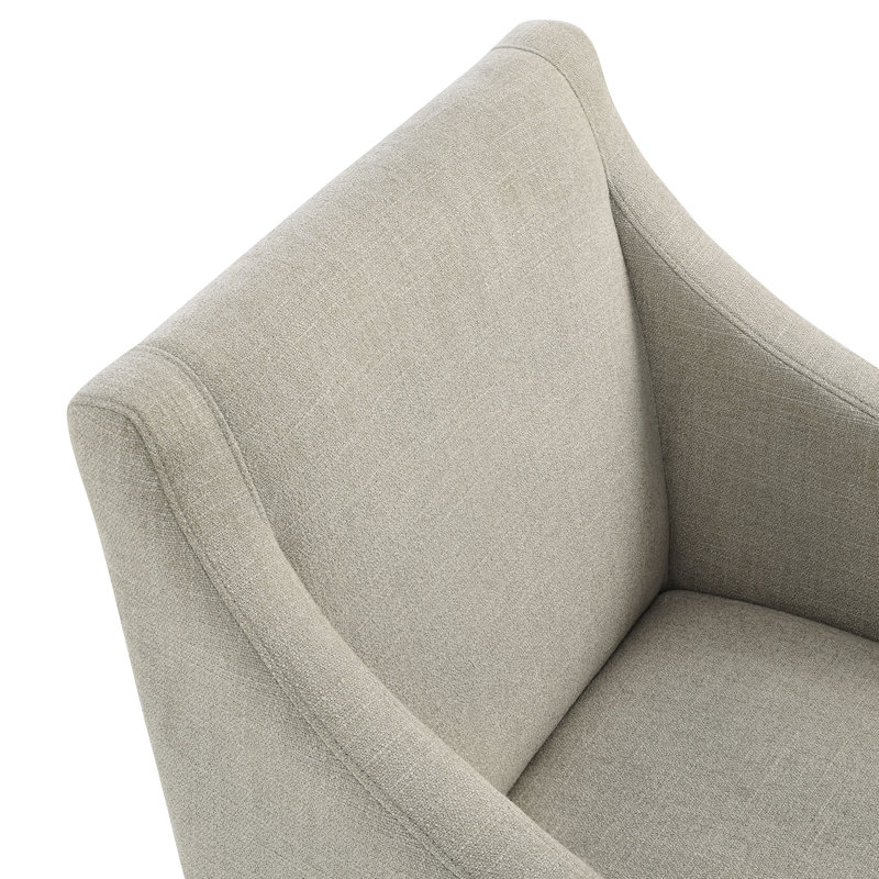 Alton Fabric Upholstered Dining Armchair, Linen Natural