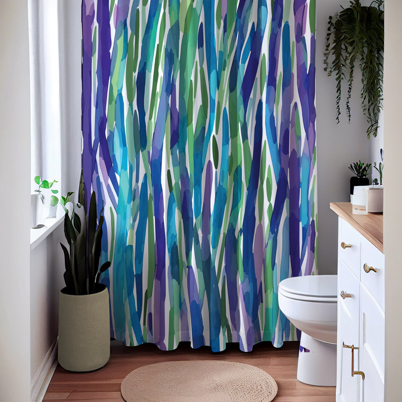 Abstract Shower Curtain, 72" H x 70" W