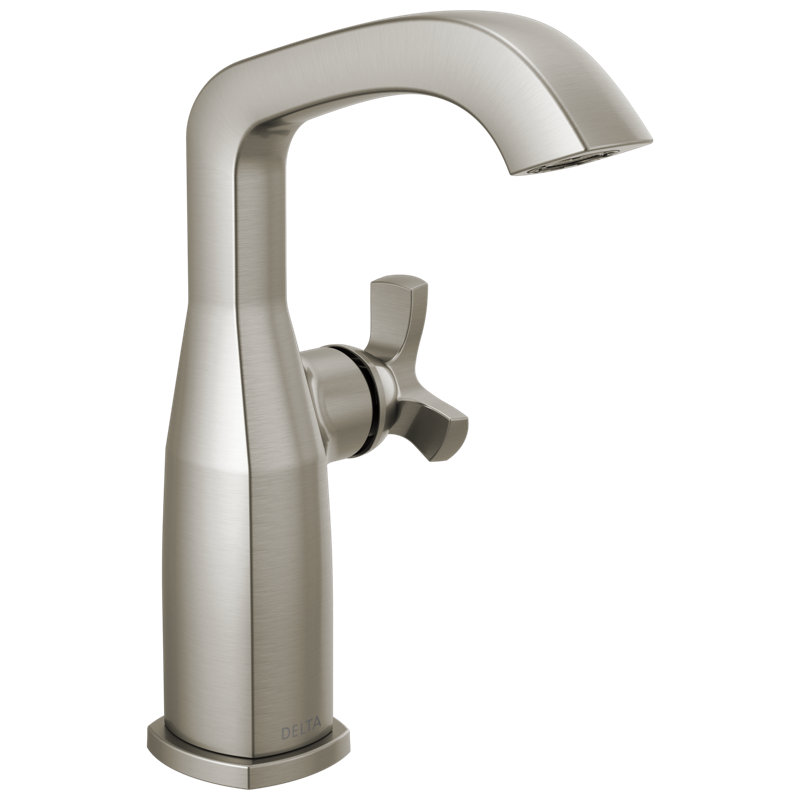 Single Handle Mid-Height Bathroom Faucet, Lumicoat  Chrome